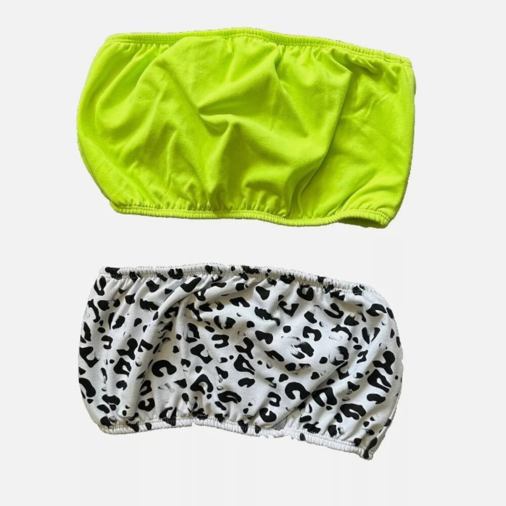 Muscle Nation CSB Crop Shop Boutique Gym Fitness Bandeau Lot of 2 Small Tube Top